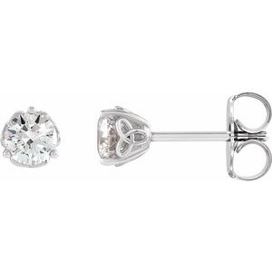 Sterling Silver 3/8 CTW Natural Diamond Celtic-Inspired Earrings