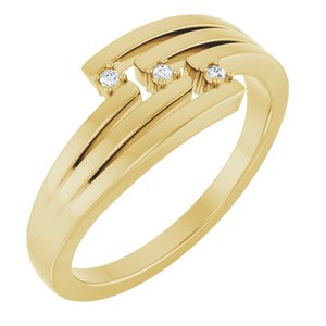 14K Yellow .02 CTW Natural Diamond Ring