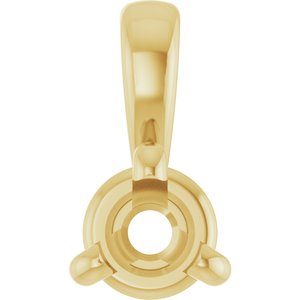 10K Yellow 2.5 mm Round 3-Prong Pendant