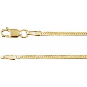 14K Yellow 1.6 mm Herringbone 7" Chain