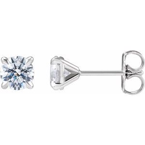 14K White 1 CTW Lab-Grown Diamond Cocktail-Style Stud Earrings