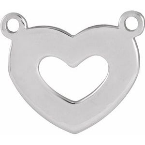 Sterling Silver Engravable Family Heart Necklace Center