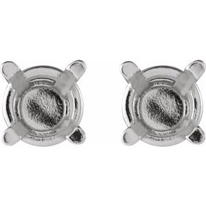 Sterling Silver 3.25 mm Round 4-Prong Lightweight Earring