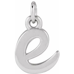 Sterling Silver Petite Initial E Pendant