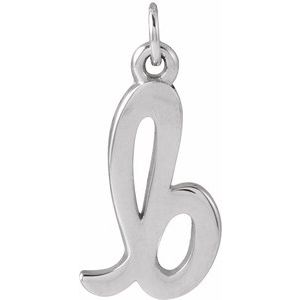 Sterling Silver Petite Initial B Pendant