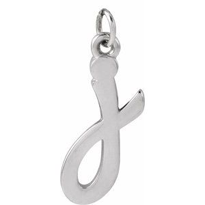 Sterling Silver Petite Initial J Pendant