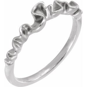 Sterling Silver Ribbon Stackable Ring