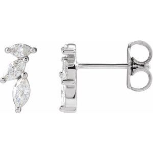 Sterling Silver 1/3 CTW Natural Diamond Nature-Inspired Earrings