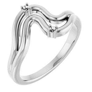 Sterling Silver 1.5 mm Round Accented Ring