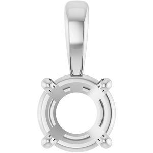 Sterling Silver 5 mm Round 4-Prong Pendant