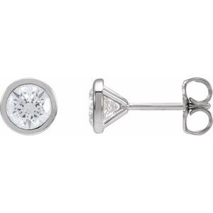Platinum 1 CTW Natural Diamond Cocktail-Style Earrings