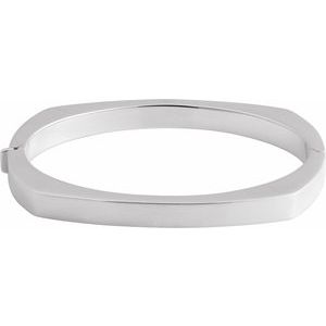 Sterling Silver 6 mm Bangle 6 1/2" Bracelet