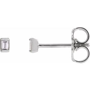 Sterling Silver .05 CTW Natural Diamond Stud Earrings
