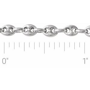 Sterling Silver 3.8 mm Hollow Puffed Anchor Chain by the Inch