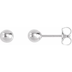 Sterling Silver 4 mm Ball Stud Earrings
