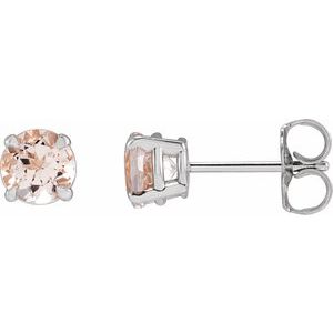 Platinum Pink Morganite Earrings