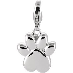 Sterling Silver Paw Print Charm/Pendant