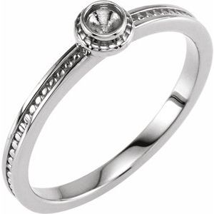 Sterling Silver 3 mm Round Stackable Family Ring