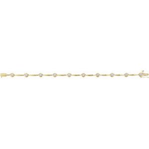 14K Yellow 1 CTW Natural Diamond Line 7 1/2" Bracelet