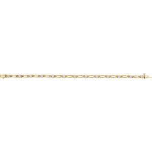 14K Yellow 1 1/3 CTW Natural Diamond Line 7 1/2" Bracelet