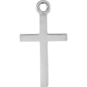 14K White Posh Mommy® Cross Dangle