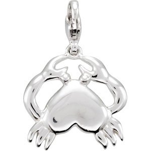 Sterling Silver Crab Charm/Pendant