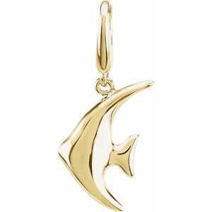 14K Yellow Angelfish Charm/Pendant