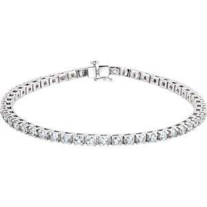 Platinum 4 1/2 CTW Natural Diamond Line 7 1/4" Bracelet