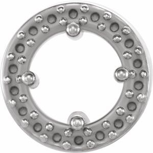 Sterling Silver 4.2 mm Round Halo-Style Pendant