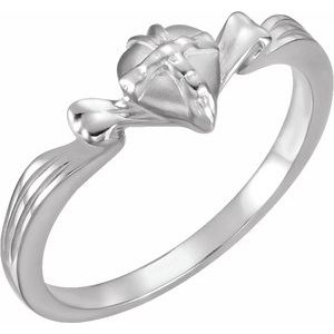 Sterling Silver Wrapped Heart Chastity Ring