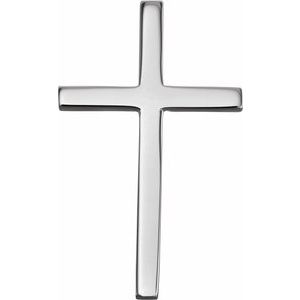 Sterling Silver 21.7x13.5 mm Cross Pendant