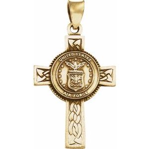 14K Yellow U.S. Air Force Cross Pendant