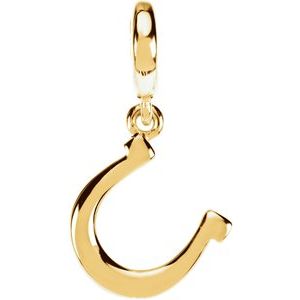 14K Yellow Horseshoe Charm/Pendant