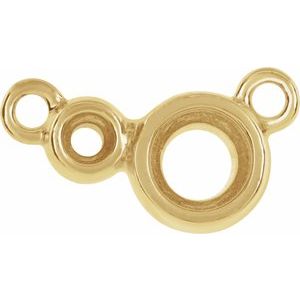 14K Yellow 8.3 x 4.1 mm Round Accented Necklace Center