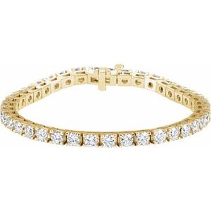 14K Yellow 9 CTW Lab-Grown Diamond Line 7 1/4" Bracelet