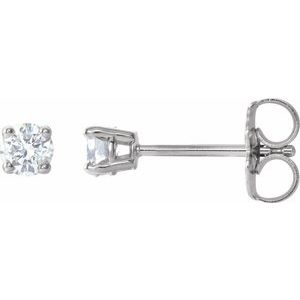 Sterling Silver 1/6 CTW Natural Diamond Earrings
