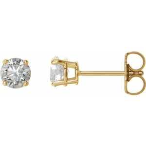 14K Yellow 3/4 CTW Natural Diamond Earrings