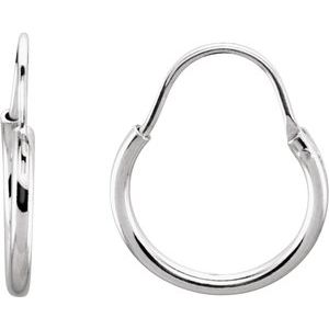Sterling Silver 12 mm Hoop Earrings