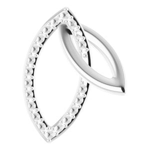 Sterling Silver Double Leaf Pendant