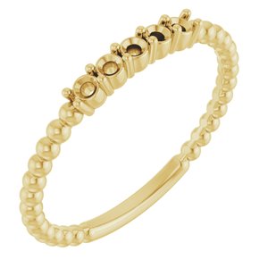 14K Yellow 2 mm Round Stackable Ring