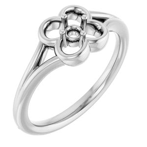 Sterling Silver 2.5 mm Round Youth Flower Ring