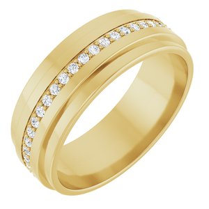 14K Yellow 1/3 CTW Natural Diamond Eternity Band Size 8   