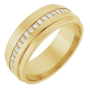 14K Yellow 1/3 CTW Natural Diamond Eternity Band Size 7.5   