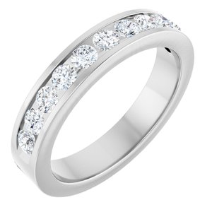 14K White 3/4 CTW Natural Diamond Anniversary Band