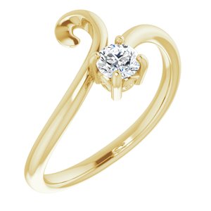 14K Yellow 1/4 CTW Natural Diamond Bypass Ring