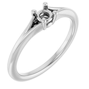 Sterling Silver 3 mm Round Youth Solitaire Ring