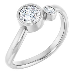 Platinum 1/2 CTW Natural Diamond Ring                      