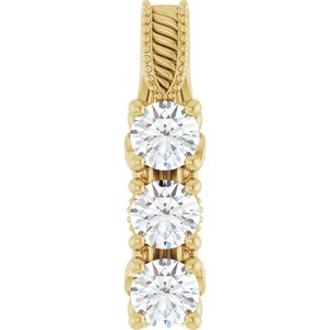 14K Yellow 5/8 CTW Lab-Grown Diamond Pendant