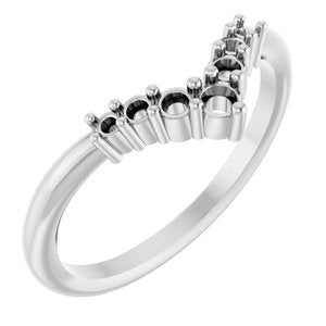 Sterling Silver 2.25 mm Round Graduated V Ring