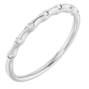 14K White .07 CTW Lab-Grown Diamond Stackable Ring